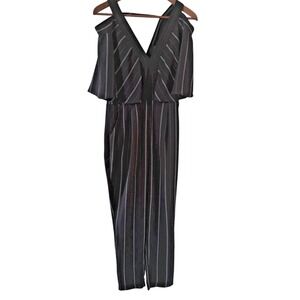 Adelyn Rae Women Jumpsuit Size Small Bohemian Black White Party Preppy Going Out